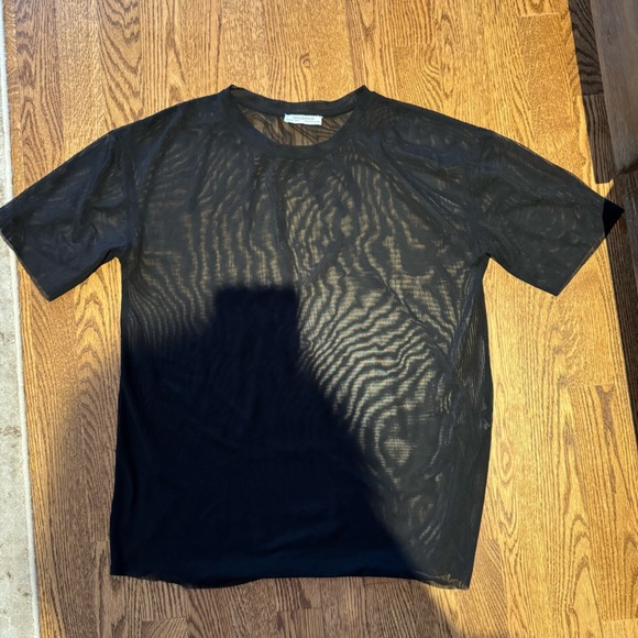 Zara Black whimsigoth  Sheer Short Sleeve Tee women’s small - Picture 1 of 4